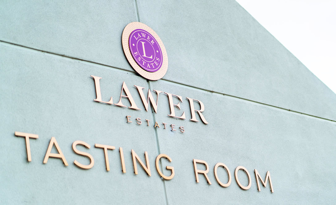 Lawer Estates Tasting Room sign
